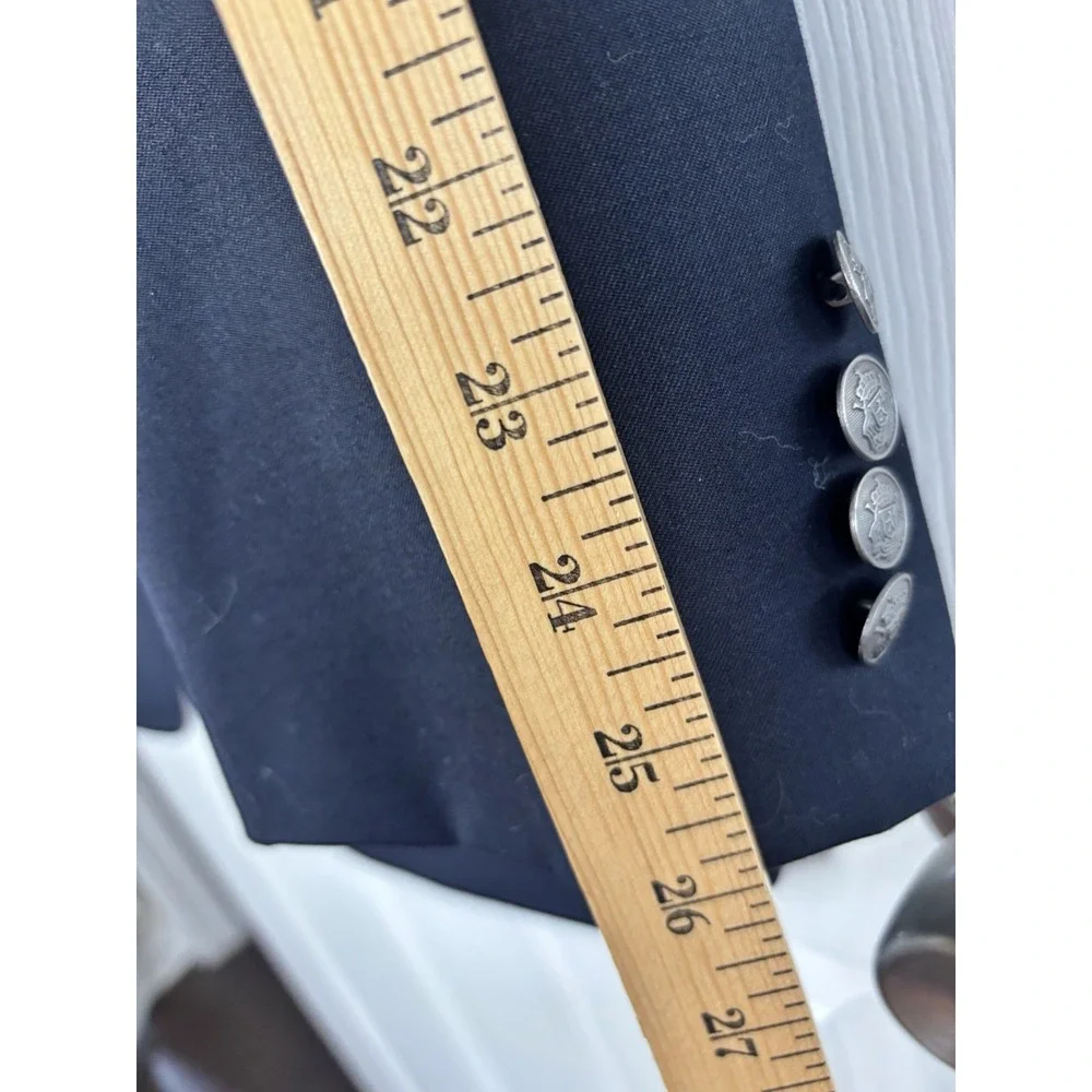 Michael‎ Kors Men's 42L Wool Two Silver Button Navy Blazer Sport Coat Jacket